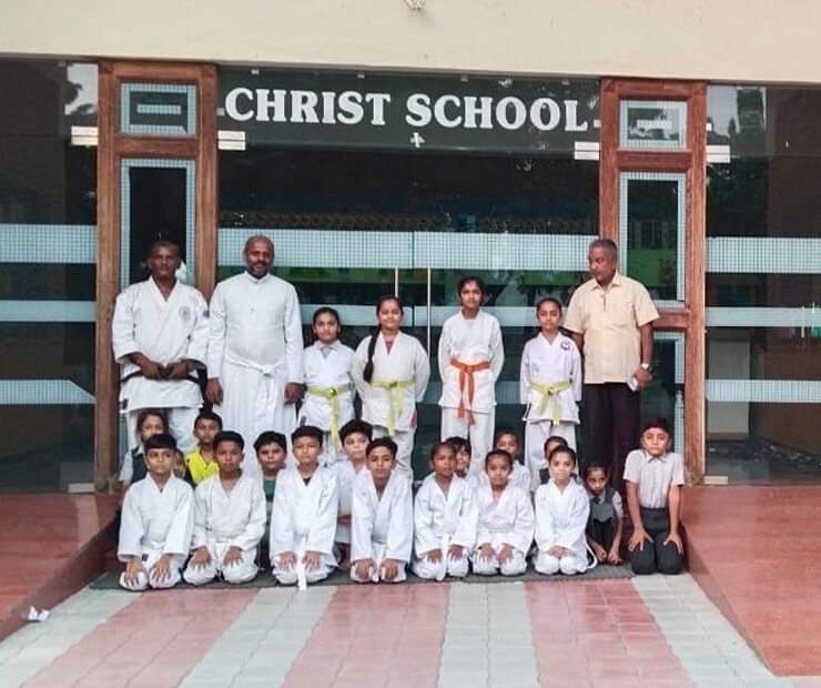 Christ School, Chitra - Karate training class