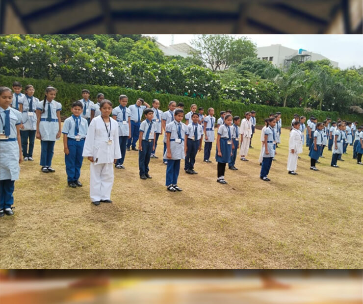 Hi-Tech Primary School - Karate training class